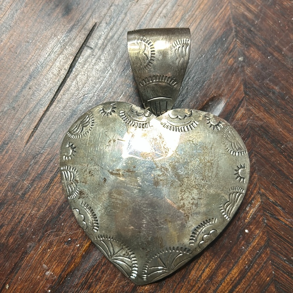 Steriling silver heart pendant